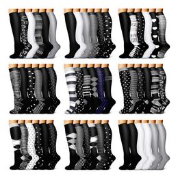 5PC Socks Hosiery 56 Pairs Men and Women Compression Socks Circulation Recovery Varicose Veins Nursing Travel Running Hiking Sports Socks Z0221