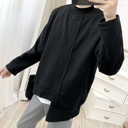 Men's Hoodies M-XXL!Personality Tide Brand Hair Stylist Trend Fashion Loose Asymmetric Hood Half High Collar Autumn And Wi