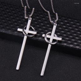Pendant Necklaces Fashion Vintage Cross Necklace For Women Men Long Chain Tourette Dominic Toretto Jewe