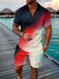 Men's Tracksuits Fashion POLO Shirt Shorts Suit Sports Casual Street Outdoor Seaside Brand High Quality Plus Size Summer S6XL 230222