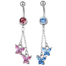 Navel Bell Button Rings D0105 Bowknot Belly Ring Mix Colours Drop Delivery Jewellery Body Dhgarden Dhuex