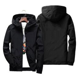 Men's Jackets Hooded Jacket Solid Colour Windbreaker Sunscreen Clothes Spring and Summer Sports Leisure Loose Streetwear Custom 230223