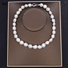 Pendant Necklaces GuaiGuai Jewellery Valentine's Day Gift Freshwater White Baroque Keshi Pearl Necklace For Women