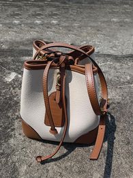 Evening Bags Bucket Bag 2023 Tide Shoulder Fashion Designer Small Handbags For Women's Genuine Leather Cross Body Luxury