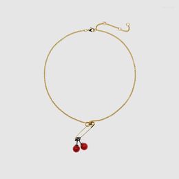 Chains Amorita Boutique Small And Exquisite Red Fruit Clasp Necklace