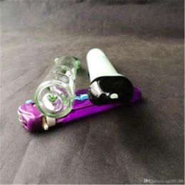 Multi-color flat pipe bongs accessories Unique Oil Burner Glass Bongs Pipes Water Pipes Glass Pipe Oil Rigs Smoking with Dropper