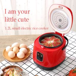 Electric Heated Lunch Boxes 12L Mini Rice Cooker Multifunction Single NonStick Household Small Cooking Machine Make Porriage Soup 230222