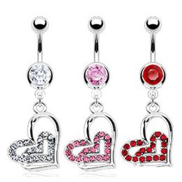 Navel Bell Button Rings D0679 Hear Mix Colour Belly Ring Drop Delivery Jewellery Body Dhgarden Dhgww