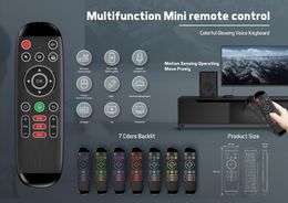 M6 Voice Remote Controlers Air Mouse Wireless Keyboard Mini Control 2.4G Rechargeble Laptop Smart Android TV Box PC Set top box Media Player