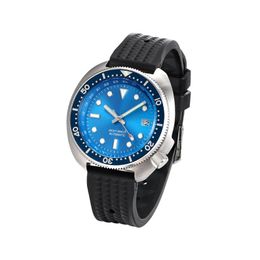 Wristwatches 316L Stainless Steel Blue Vintage 6105 Japan NH35 Automatic Men Watch
