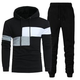 Mens Tracksuits 2 Piece Set Hoodies Pants Autumn Winter Casual Fashion Sweatshirt Sportwear Homme Streetwear Tracksuit Oversized 230223