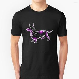 Men's T Shirts Galaxy Dachshund Horn Dog Trend T-Shirt Men Summer High Quality Cotton Tops Horndog Art Sausage