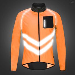 Racing Jackets Long Sleeve/Sleeveless Cycling Windbreaker Reflective Roap Ciclismo Bike Jacket/Coat Safety MTB Windproof Running Jersey