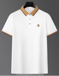Men's Polo T-shirt embroidered men's T-shirt lapel pure cotton casual fashion men's short sleeve polo shirt