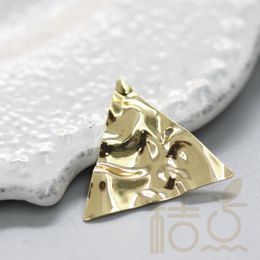 Charms Solid Brass Hammered Triangle Charm - 22.4x25.5mm (4091C)