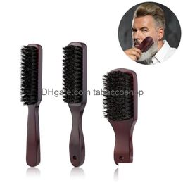 Other Home Garden Wood Handle Boar Bristle Cleaning Brush Hairdressing Men Beard Anti Static Barber Hair Styling Comb Shaving Tool Otzu8