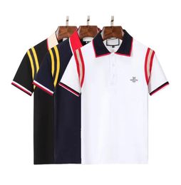Men's Polos 2023G Summer Italy Mens Polo Shirts Man T shirt High Street Embroidery polos Garter Printing Top Quality Cottom Clothing Tees