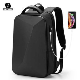 Backpack Bag Fenruien Fashion Multifunction Hard Shell Series Backpack Men Anti Theft Waterproof Laptop Business Travel Hot 230223