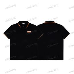 xinxinbuy Men designer Tee t shirt 23ss England Letter embroidery short sleeve cotton women white black khaki grey XS-XL