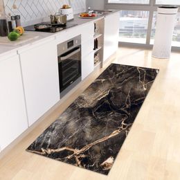 Carpets Marble Kitchen Rug Hallway Entrance Doormat Home Living Room Children Bedroom Floor Decor Carpet Bathroom Door Non-Slip Foot Mat