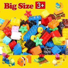 Blocks 62-310 pieces DIY Building Bulk Compatible with Duplo Animals Marble Run City Classic Bricks Assembly Model Kids Toys 230222