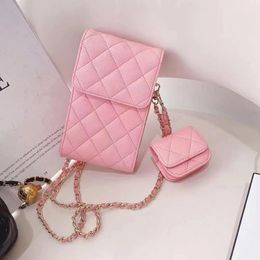 luxury Leather Designer Hangbag phone cases for iPhone 14 13 12 11 pro max case X Xs Xr 8 7 Samsung Note S 22 21 20 10 plus Ultra with airpods case Crossbody Bag