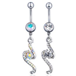 Navel Bell Button Rings D0581 Musical Note Mix Colours Belly Ring Drop Delivery Jewellery Body Dhgarden Dhve6