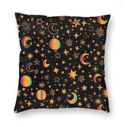 Pillow Modern Celestial Moon And Stars Cover For Sofa Soft Space Universe Galaxy Astronomy Case Bedroom Decoration