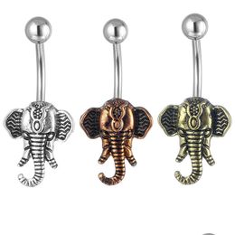 Navel Bell Button Rings D0744 Elephant Belly Stud Mix Colours Drop Delivery Jewellery Body Dhgarden Dhz0C