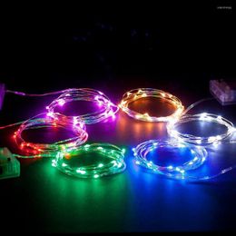 Strings 10pcs Multi-Colored DC 4.5V 20leds 2m Copper Wire LED String Light Battery Powered For Christamas Holiday Wedding Decoration