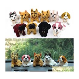 Interior Decorations Dashboard Shaking Head Lucky Dogs Cute Toy Car Ornament Decor Nodding For Decoration Drop Delivery Mobiles Moto Dhtdu