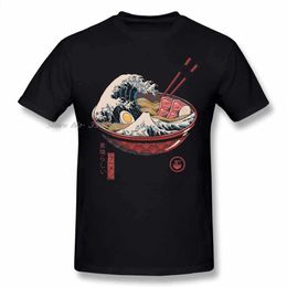 Men's T-Shirts Great Ramen Wave Japan Vintage T Shirts WoMen Man's T-shirt Cotton Summer Tshirts Short Sleeve Graphics T-shirts Tee Tops 022223H