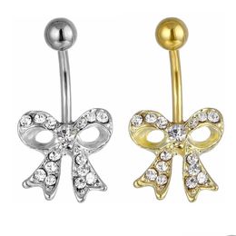 Navel Bell Button Rings D0636 Bowknot Mix Colours Belly Ring Drop Delivery Jewellery Body Dhgarden Dhmad