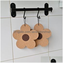 Mats Pads Flower Kitchen Insation Mat Ins Wind Placemat Table Potmat Antiscalding Bowl Cork Coaster Drop Delivery Home Garden Dini Dhish