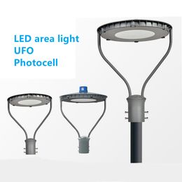 LED Area Light Street lights UFO Pole Lights 100W 150W Direct Wiring AC 100-277V lights Photocell Garden light outdoor waterproof IP65 yard villa community pathway