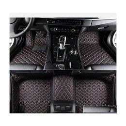 Other Interior Accessories Luxury Surround Car Floor Mats For Benz Cclass 2014 Left Rudder Black Pu Leather Protection Mat Set Carpe Dhh8U