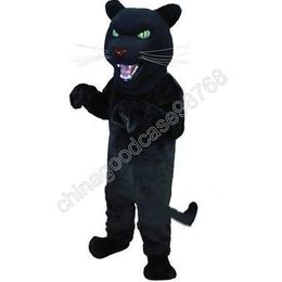 Black Cat Mascot Costume Halloween Christmas Fancy Party Dress Cartoon Character Outfit Suit Carnival Unisex Adults Outfit