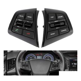 Car Audio Buttons Steering Wheel Cruise Control Remote Volume Button With S For Hyundai Ix25 Creta 1.6L Bluetooth Switches Drop Deli Dhqp9