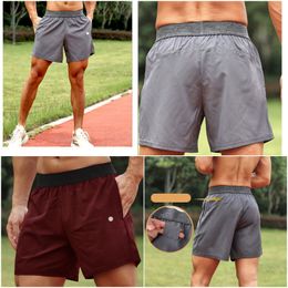 LL-DK-20025 Mens Shorts Yoga Outfit Men Short Pants Running Sport Basketball Breathable Trainer Trousers Adult Sportswear Gym Exercise Fitness Wear Fast Dry Elastic