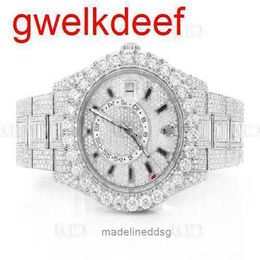 High Quality Fashion Iced Out WatchesMens Wrist Luxury Round Cut Lab Gr DDGU 1MHC