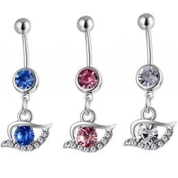 Navel Bell Button Rings D0534 Belly Ring Mix Colors Drop Delivery Jewelry Body Dhgarden Dhjvu