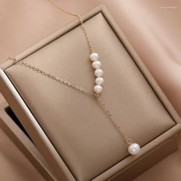 Chains Lii Ji Choker Necklace Real Pearl US 14K Gold Filled No Fade Women Jewelry Wedding Birthday Christmas Gift 35-48.5cm