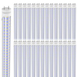 T8 LED Tube Light shop light Bulbs 4FT 36W 4680Lm 6000K 5000K Cold Daylight White Fluorescent Replacement D Shaped Bi Pin G13 Dual-end ballast bypass US stock