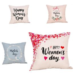 Pillow Cover Mother's Day Printing Cotton Linen Fashion Case Sofa Home Decor Decorative Pillows 19Mer12 P35 /Decorative