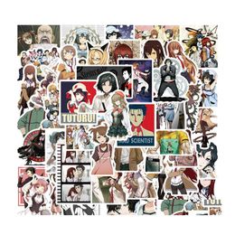 Car Stickers 50Pcs Cartoon Steins Gate Elite Diy Bike Travel Lage Phone Laptop Waterproof Funny Sticker Decals Toys Drop Delivery Mo Dhihs