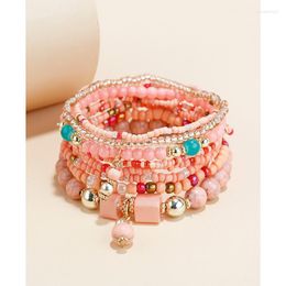 Strand In Fashion Bohemian Style Rice Bead Bracelet Suit Niche Design Accessory Gift For Girls