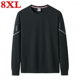 Men's Hoodies 2023 Plus Size 8XL 7XL 6XL Mens Loose Pink Black Colour Breathable Cotton Sweatshirts Casual Outwear Soft Clothes