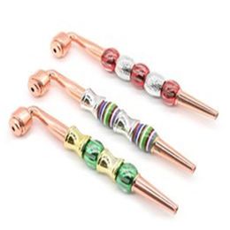 New bead spliced long cigarette holder with metal pipe and detachable pipe smoking set for Europe and America