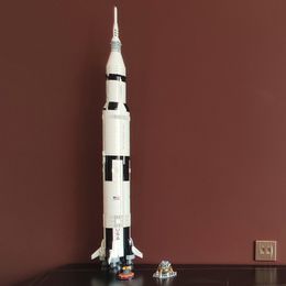 Blocks The Apollo V 92176 Building Space Rocket Idea Series Bricks Educational Toys For Children Birthday XMAS Gifts 230222