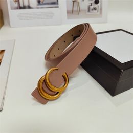 Brown leather belts for women designer luxury belts skirt waist decorative about 3cm wide office ceinture homme plated gold buckle adjustable mens belt